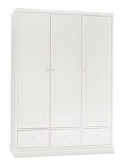 Bentley Designs White Ashby Triple, 3 drawers Wardrobe - Image 2 of 4