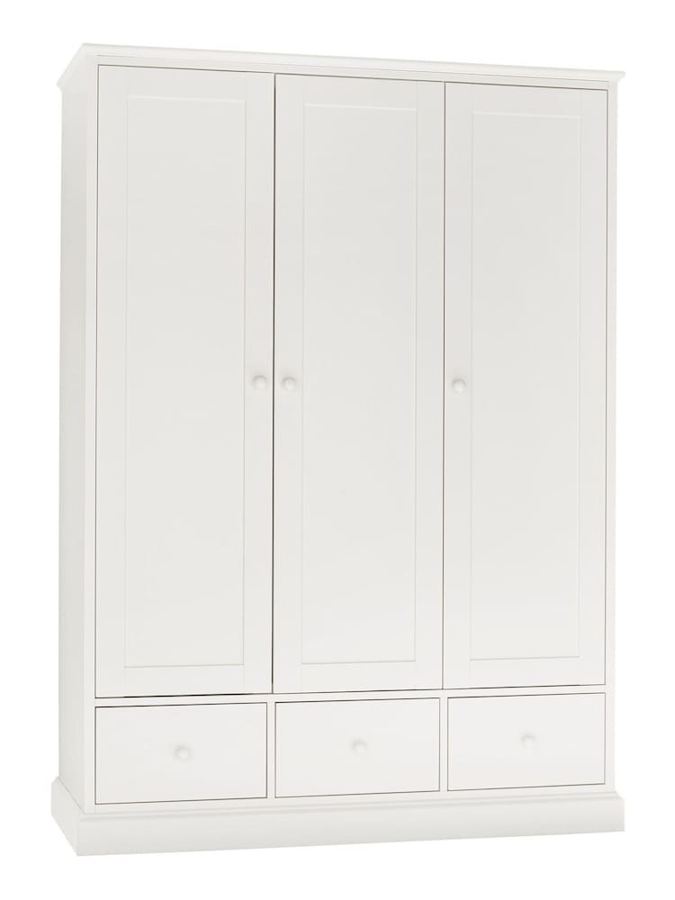 Bentley Designs White Ashby Triple, 3 drawers Wardrobe - Image 2 of 4