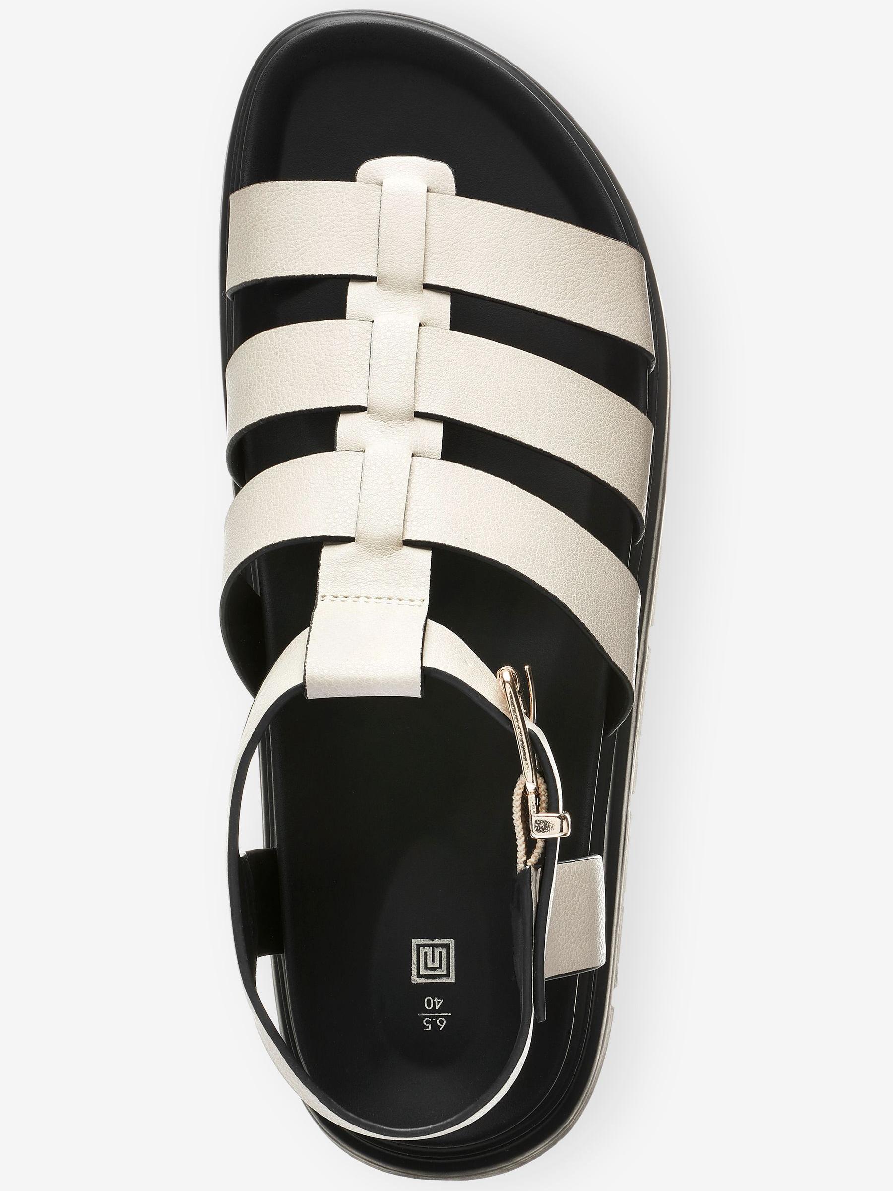 Buy Bone Cream Chunky Gladiator Sandals from Next Luxembourg