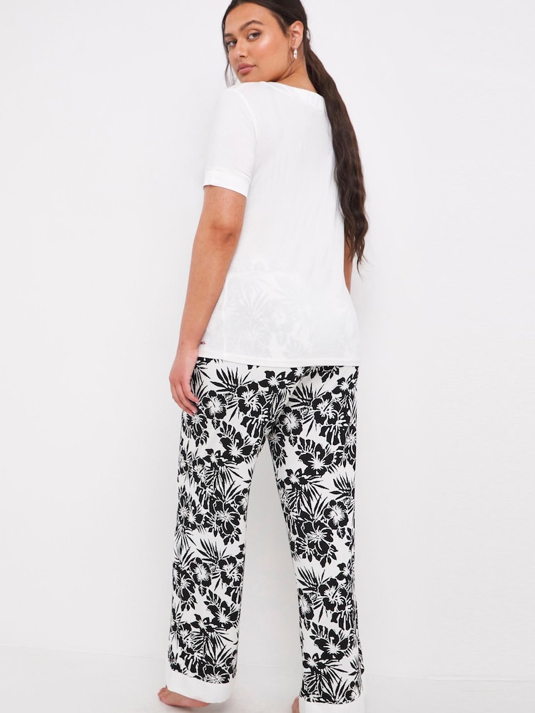 Figleaves Camelia Kurzärmeliger Pyjama, Schwarz - Bild 2 von 7