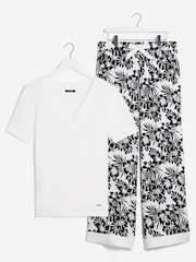 Figleaves Camelia Kurzärmeliger Pyjama, Schwarz - Bild 5 von 7
