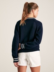 Joules Break Point Navy blue Knitted Tennis Jumper - Image 3 of 7