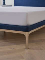 Jasper Conran London Ribbed Cotton Blend Navy Blue Bray Bed Frame - Image 4 of 5
