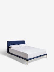 Jasper Conran London Ribbed Cotton Blend Navy Blue Bray Bed Frame - Image 5 of 5