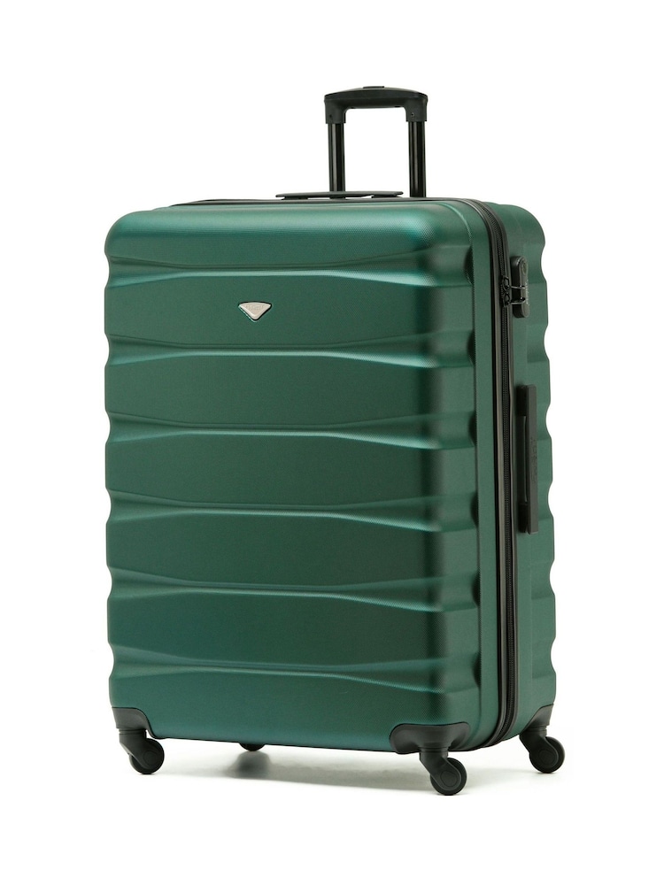 Flight Knight Large Hardcase Lightweight Check In Suitcase With 4 Wheels - Image 1 of 8 Flight Knight Large Hardcase Lightweight Check In Suitcase With 4 Wheels - Image 1 of 8