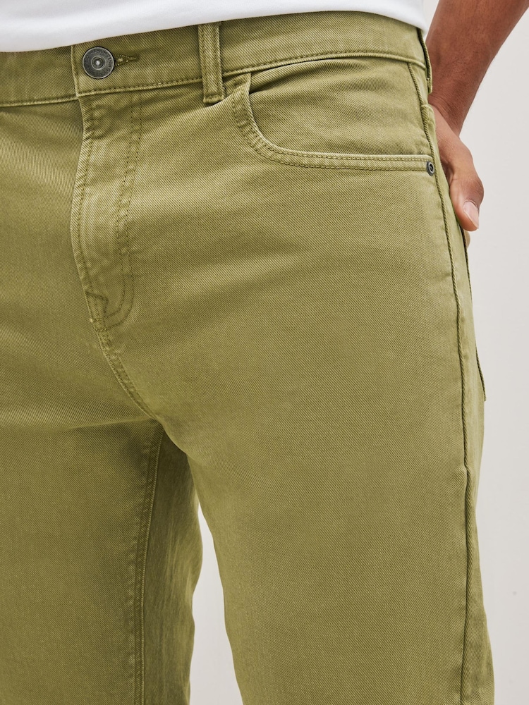 Olive Green Slim Essential Stretch Jeans - Image 5 of 8