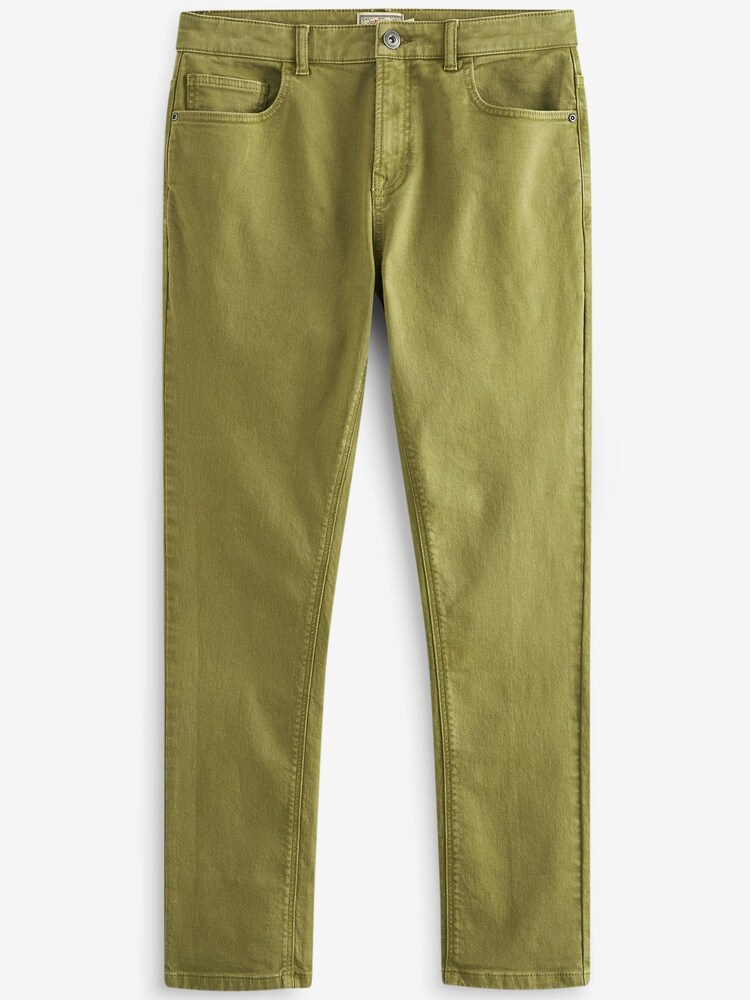 Olive Green Slim Essential Stretch Jeans - Image 6 of 8