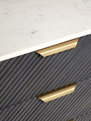 Dark Grey Valencia Marble and Mango Wood 6 Drawer Chest of Drawers - Image 10 of 11