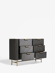 Dark Grey Valencia Marble and Mango Wood 6 Drawer Chest of Drawers - Image 8 of 11