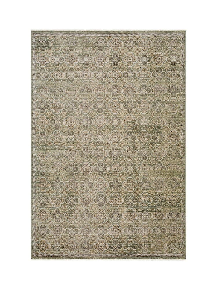 LIVABLISS Green Myrtle Avenue II Galey Alix Vintage Traditional Boho Fringe Rug - Image 5 of 5 LIVABLISS Green Myrtle Avenue II Galey Alix Vintage Traditional Boho Fringe Rug - Image 5 of 5