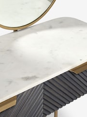Dark Grey Valencia Solid Mango Wood Small Console Dressing Table - Image 10 of 11