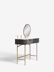 Dark Grey Valencia Solid Mango Wood Small Console Dressing Table - Image 8 of 11