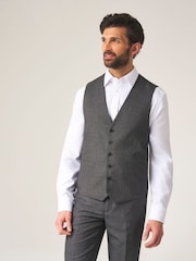 siva - Skopes Harcourt Double Breasted ozek kroj Obleka telovnik - Slika 1 iz 1