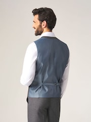 Skopes Grey Harcourt Double Breasted Slim Fit Suit Waistcoat - Image 2 of 3