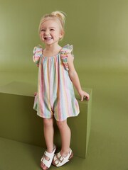 Rainbow Frill Sleeve Playsuit (3mths-7yrs) - Image 1 of 1