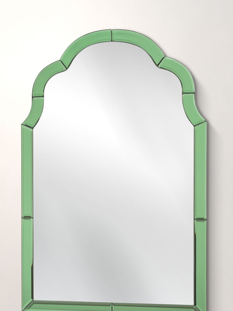 Oliver Bonas Green Aurora Glass Wall Mirror - Image 2 of 3