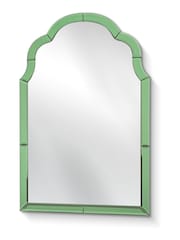 Oliver Bonas Green Aurora Glass Wall Mirror - Image 3 of 3