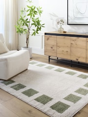 LIVABLISS Green Fossay Washable Shaggy Modern Rug - Image 1 of 6