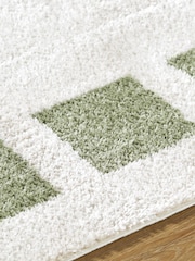 LIVABLISS Green Fossay Washable Shaggy Modern Rug - Image 3 of 6