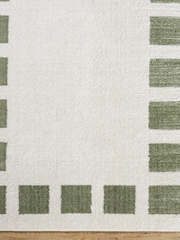 LIVABLISS Green Fossay Washable Shaggy Modern Rug - Image 4 of 6