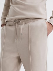 Reiss Oatmeal Premier Drawstring Loungewear Joggers - Image 4 of 6