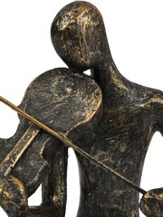 Libra Interiors Bronze Vanessa Violinist Textured Sculpture - Image 4 of 4
