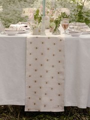 Sophie Allport Natural 100% Linen Bees Table Runner - Image 1 of 2