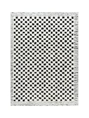 LIVABLISS Black Freud Modern High Pile Checkered Rug - Image 6 of 6