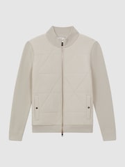 Reiss Stone Amos Hybrid Zip-Through Quilted jacket - Image 2 of 5