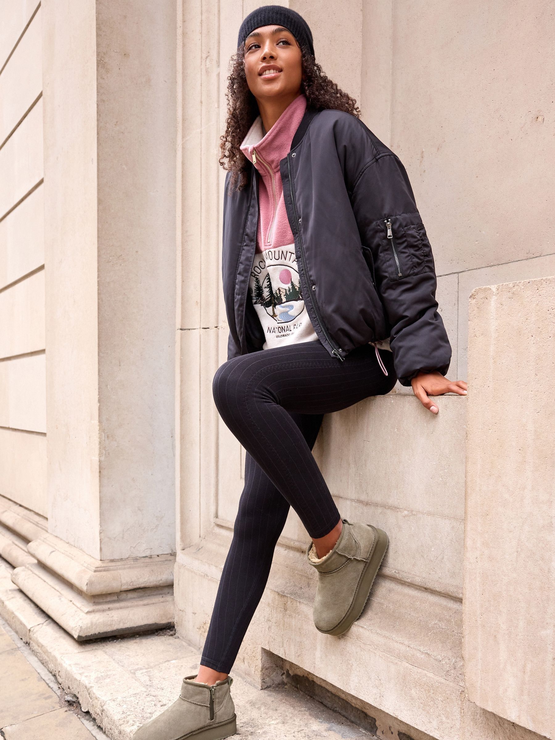 Buy Khaki Green Shower Repellent Faux Fur Lined Platform Boots from Next Luxembourg