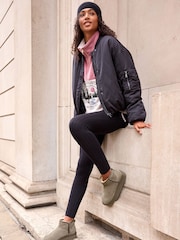 Khaki Green Shower Repellent Faux Fur Lined Platform Boots - Image 2 of 7