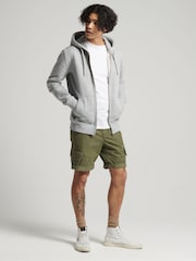 Superdry Grey Cotton Vintage Logo Embroidered Zip-Up Hoodie - Image 2 of 3