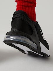 Nike Black/White Air Max 270 GO Easy On Junior Trainers - Image 13 of 15