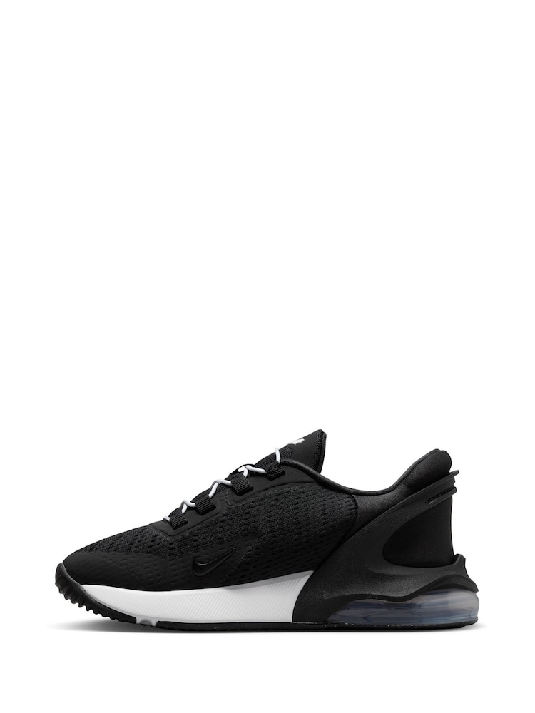 Nike Black/White Air Max 270 GO Easy On Junior Trainers - Image 2 of 15