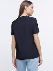 River Island V-Neck Black T-Shirt - Image 2 of 4