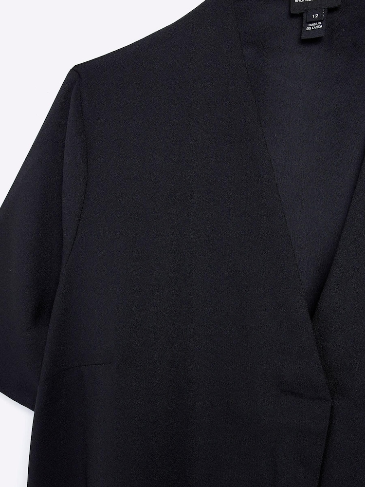 River Island V-Neck Black T-Shirt - Image 4 of 4