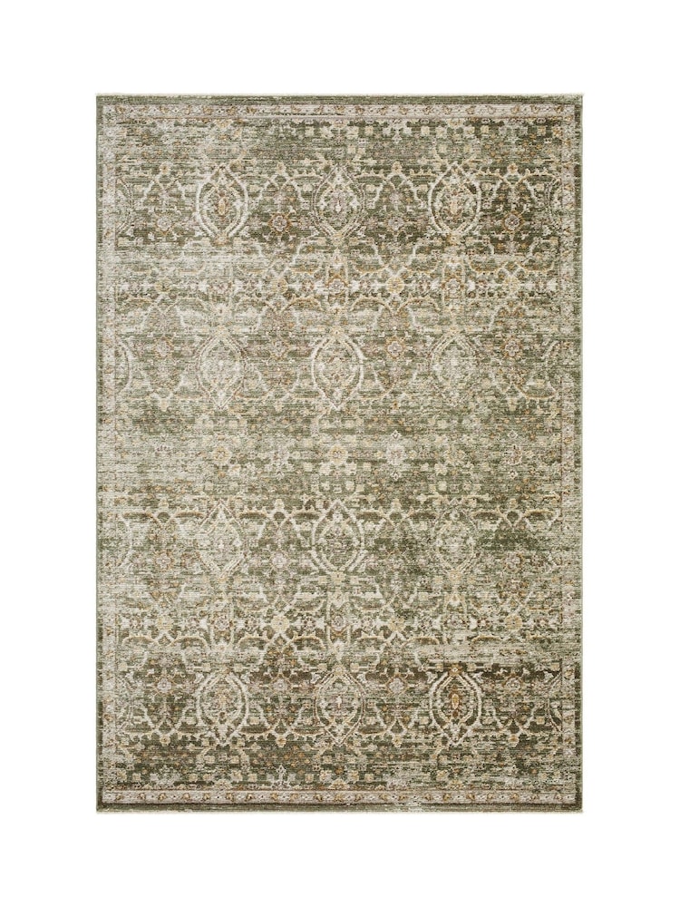LIVABLISS Green Myrtle Avenue VI Galey Alix Vintage Traditional Boho Fringe Rug - Image 2 of 5 LIVABLISS Green Myrtle Avenue VI Galey Alix Vintage Traditional Boho Fringe Rug - Image 2 of 5