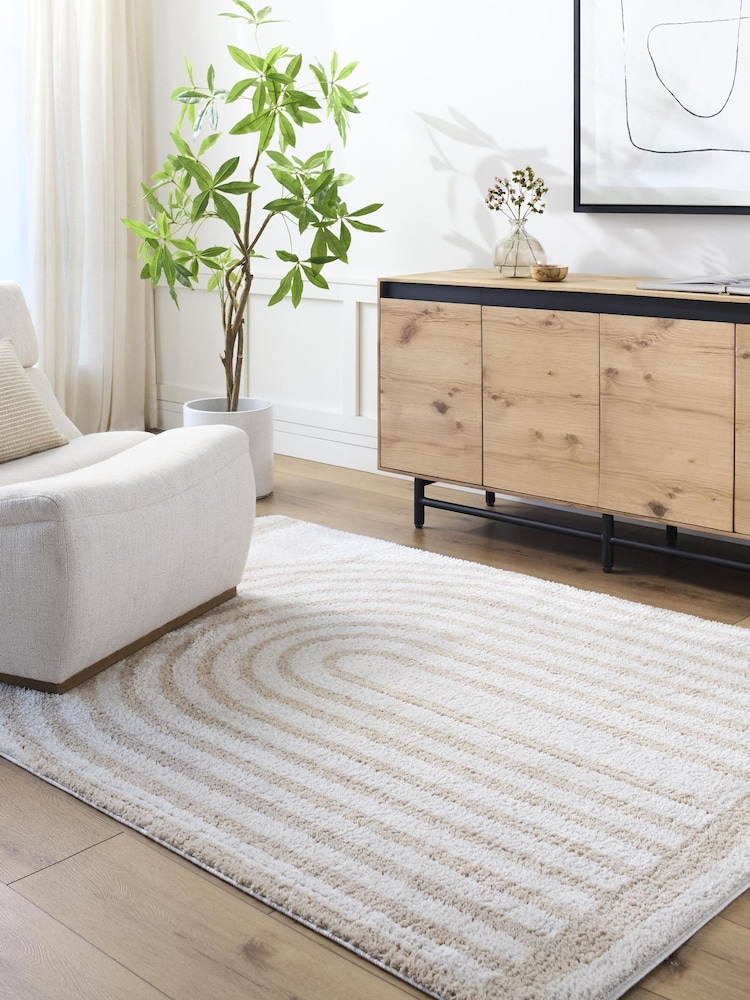 LIVABLISS Beige Fossay Washable Shaggy Modern Rug - Image 1 of 6 LIVABLISS Beige Fossay Washable Shaggy Modern Rug - Image 1 of 6