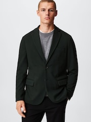 Mango Green Structured Cotton Blazer - Image 1 of 6