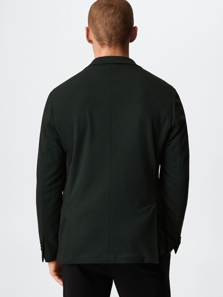 Mango Green Structured Cotton Blazer - Image 2 of 6