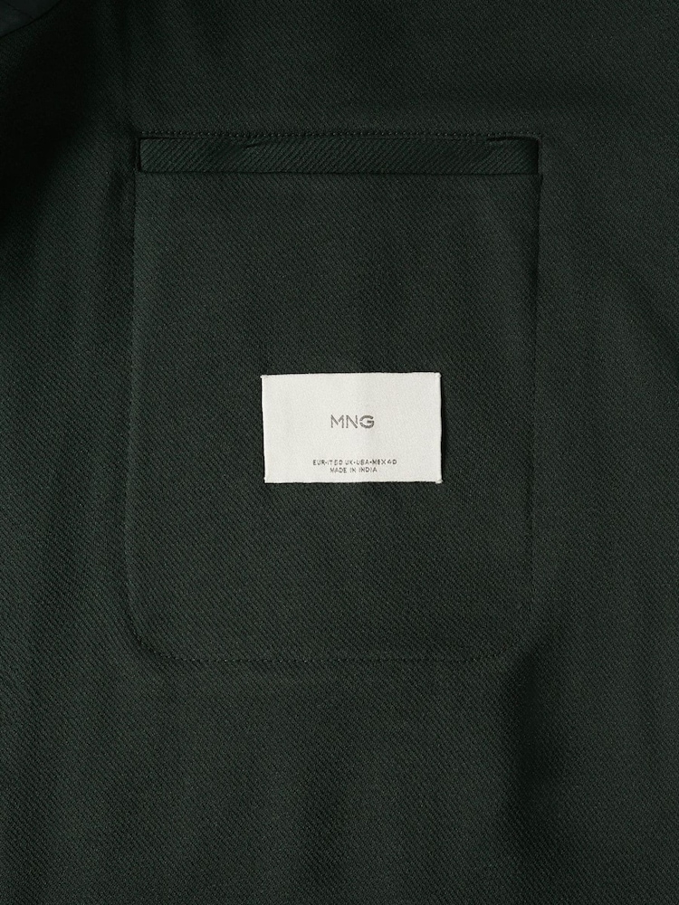 Mango Green Structured Cotton Blazer - Image 6 of 6