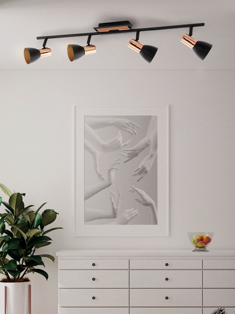 Eglo Black/Copper Barnham Spotlights - Image 1 of 3