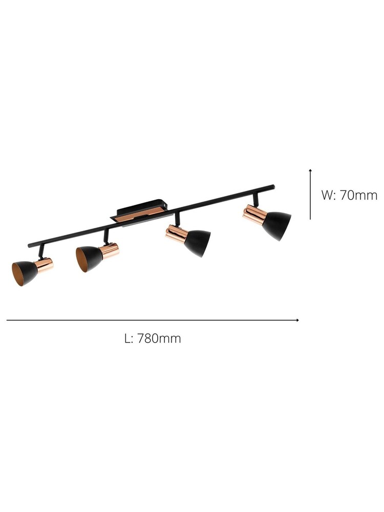 Eglo Black/Copper Barnham Spotlights - Image 3 of 3