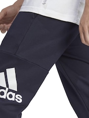 adidas Blue Essentials French Terry Tapered Cuff Logo Joggers - Image 5 of 6