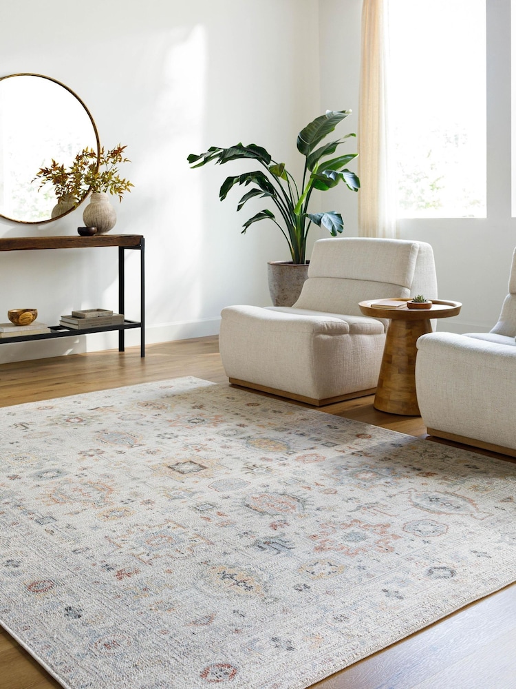 LIVABLISS Ivory Spokane Our Pnw Home Vintage Traditional Boho Rug - Image 1 of 8 LIVABLISS Ivory Spokane Our Pnw Home Vintage Traditional Boho Rug - Image 1 of 8