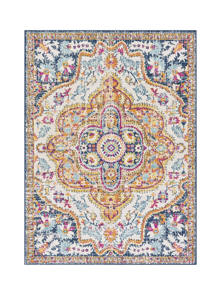 LIVABLISS Blue Floransa Vintage Traditional Boho Rug - Image 6 of 6 LIVABLISS Blue Floransa Vintage Traditional Boho Rug - Image 6 of 6