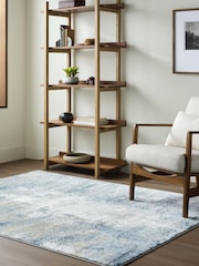 LIVABLISS Blue San Francisco Abstract Modern Marble Rug - Image 1 of 6