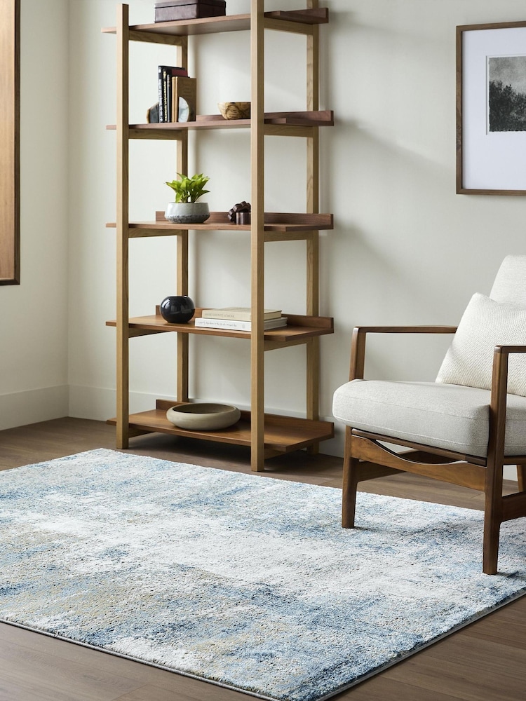 LIVABLISS Blue San Francisco Abstract Modern Marble Rug - Image 1 of 6 LIVABLISS Blue San Francisco Abstract Modern Marble Rug - Image 1 of 6