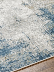 LIVABLISS Blue San Francisco Abstract Modern Marble Rug - Image 4 of 6