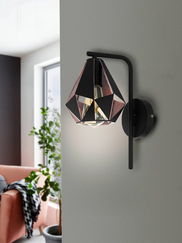 Eglo Black Carlton 4 Wall Light - Image 1 of 4